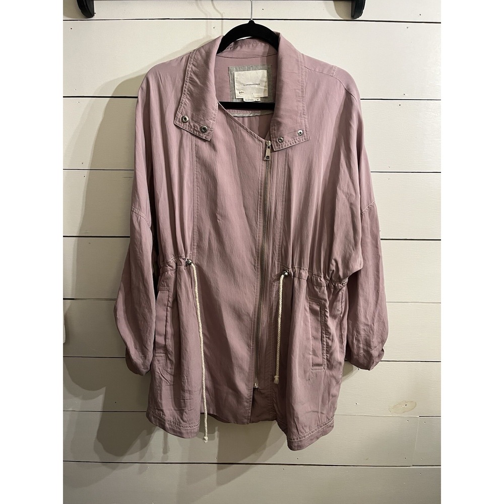 Anthropologie Purple Moto Style‎ Anorak Jacket LAVENDER Women's M/L